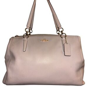 Coach Christie Carryall F36606 Leather Shoulder Bag with Gold Accents